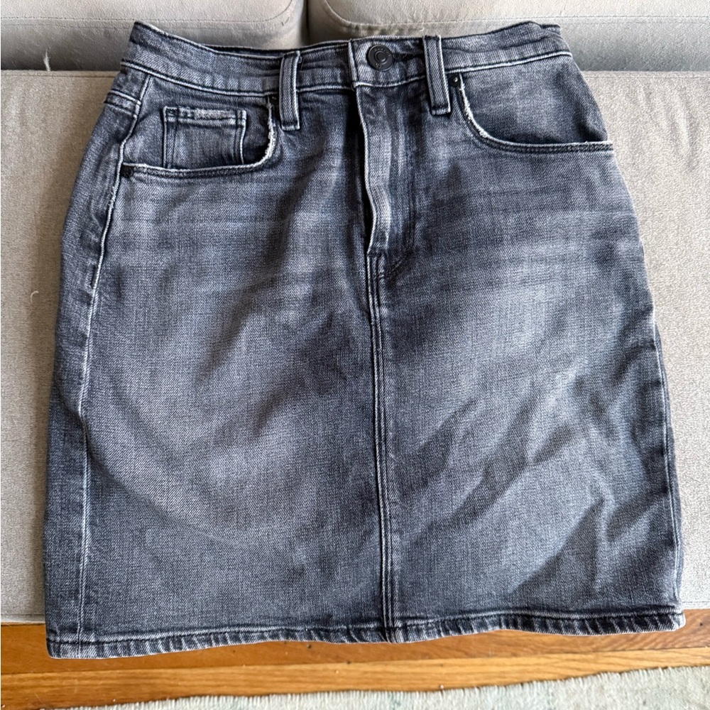 Black Denim Skirt